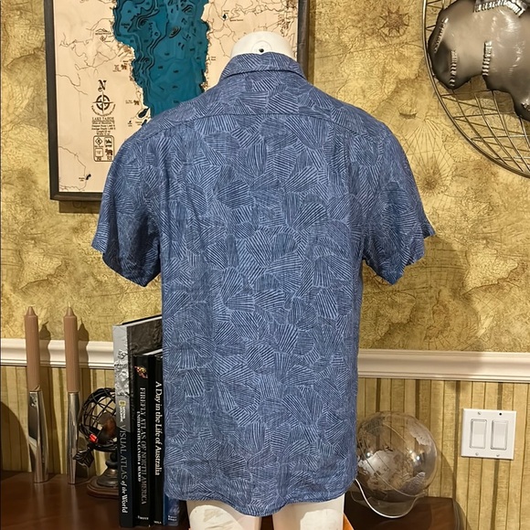 Rodd & Gunn Blue Casual Button Down Shirt. Large Linen - Picture 6 of 8